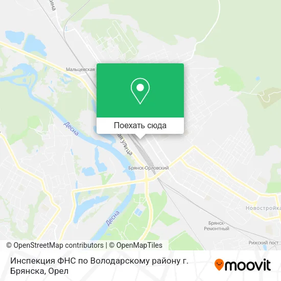 Карта Инспекция ФНС по Володарскому району г. Брянска