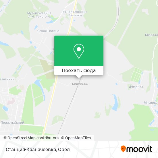 Карта Станция-Казначеевка