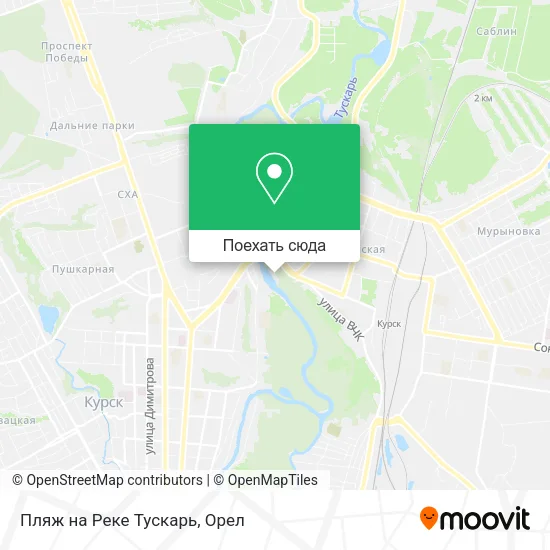 Карта Пляж на Реке Тускарь