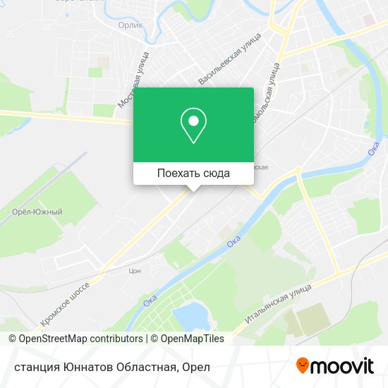 Карта станция Юннатов Областная