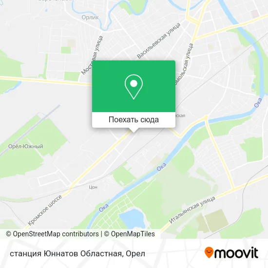 Карта станция Юннатов Областная