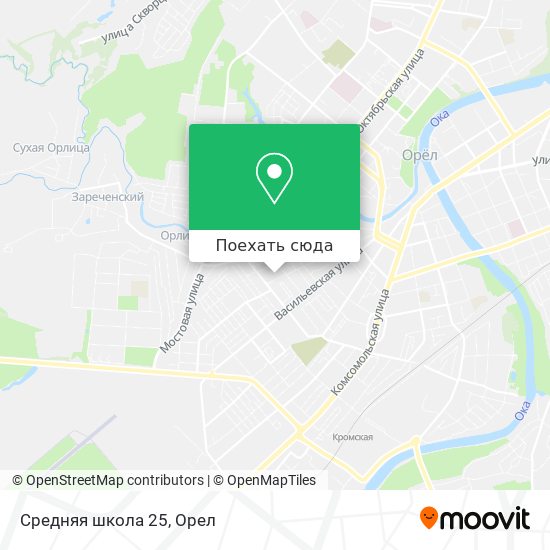 Карта Средняя школа 25
