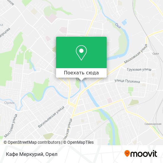 Карта Кафе Меркурий