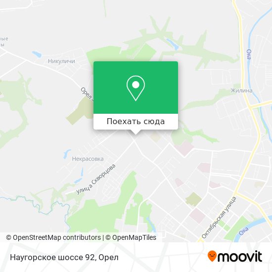 Карта Наугорское шоссе 92