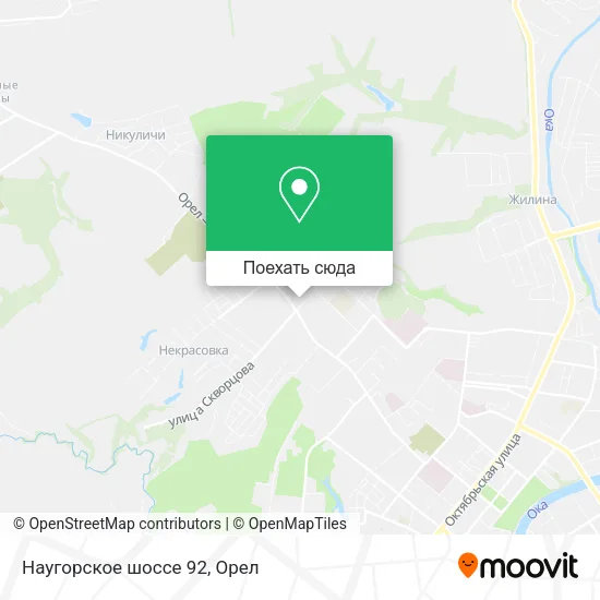Карта Наугорское шоссе 92