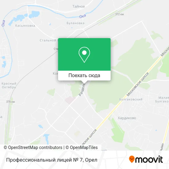 Карта Профессиональный лицей № 7