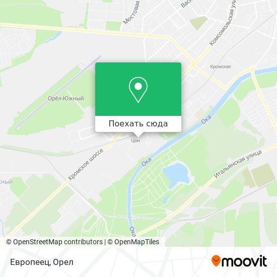 Карта Европеец