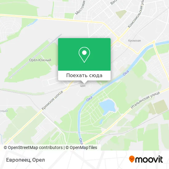 Карта Европеец