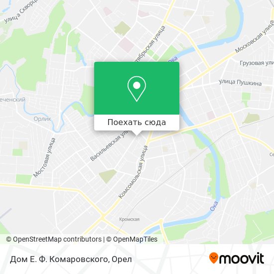 Карта Дом Е. Ф. Комаровского