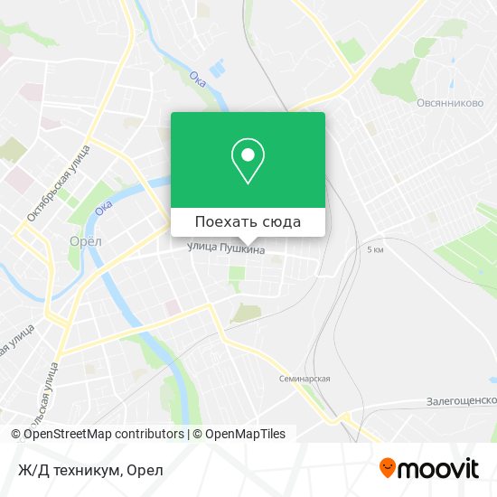 Карта Ж/Д техникум