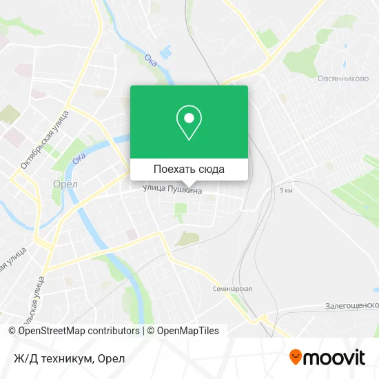 Карта Ж/Д техникум