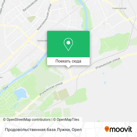 Карта Продовольственная база Лужки