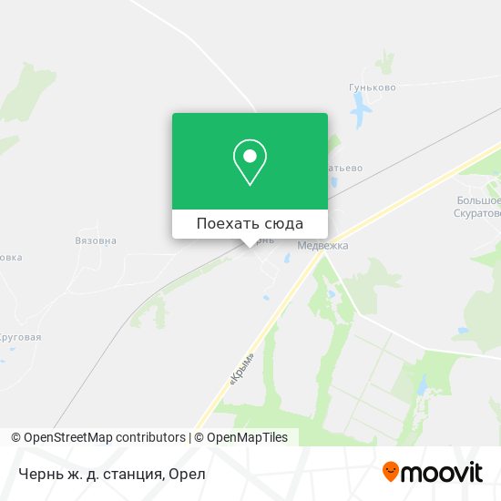 Карта Чернь ж. д. станция