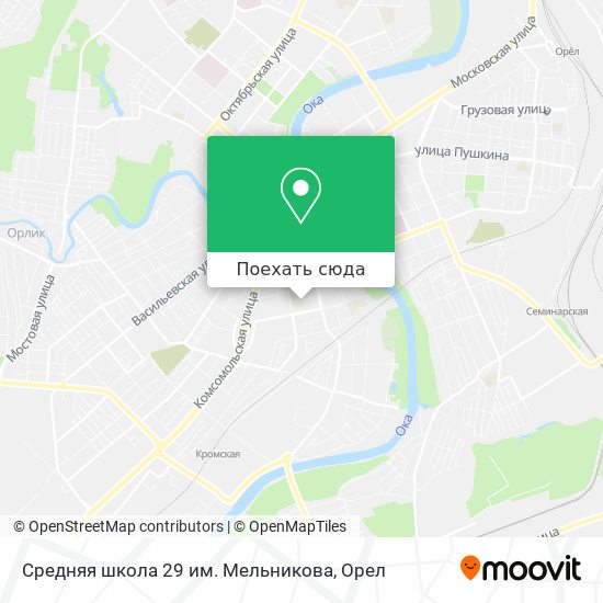 Карта Средняя школа 29 им. Мельникова