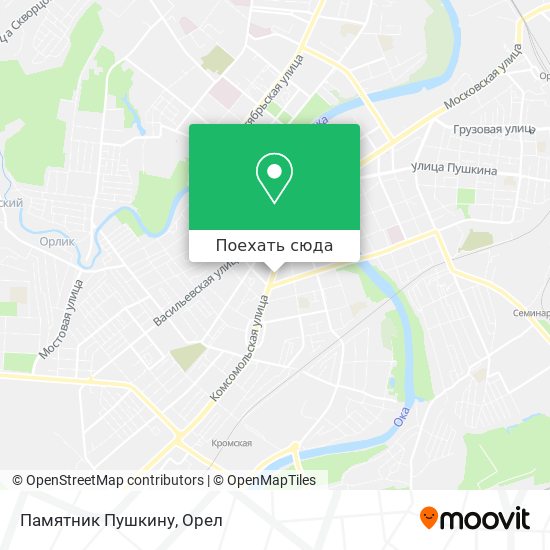 Карта Памятник Пушкину