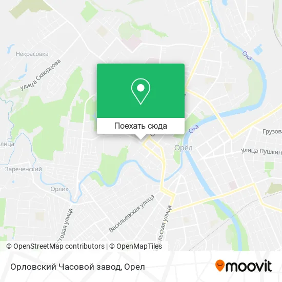 Карта Орловский Часовой завод