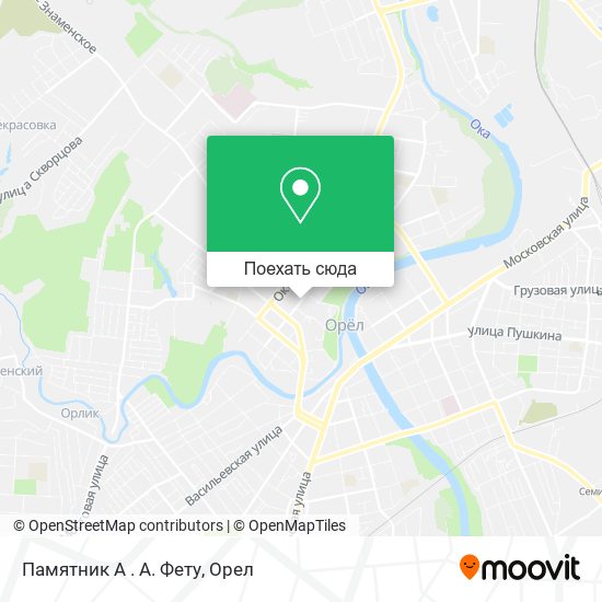 Карта Памятник А . А. Фету