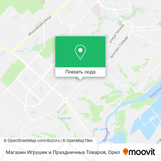 Карта Магазин Игрушек и Праздничных Товаров