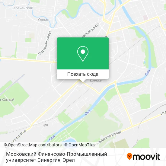Карта Московский Финансово-Промышленный университет Синергия