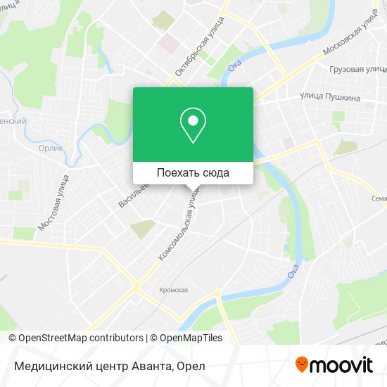 Карта Медицинский центр Аванта