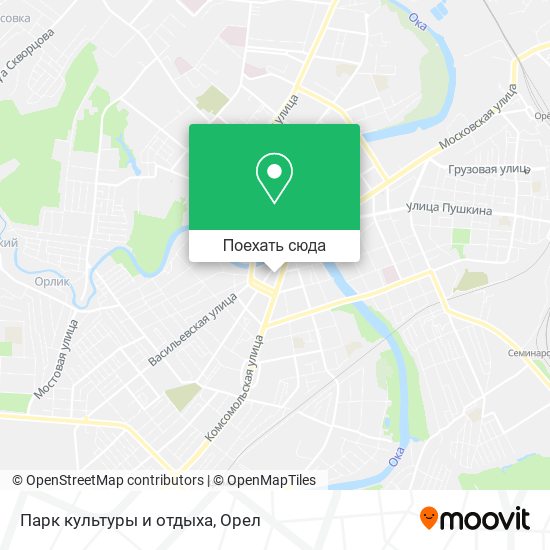 Карта Парк культуры и отдыха