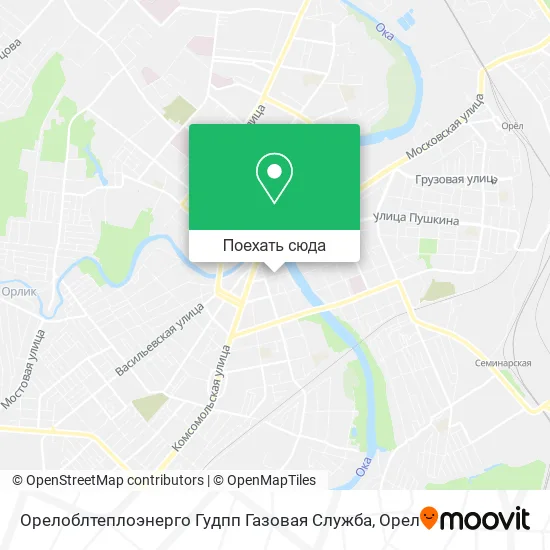 Карта Орелоблтеплоэнерго Гудпп Газовая Служба