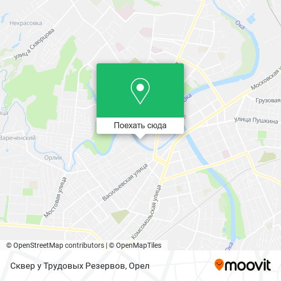 Карта Сквер у Трудовых Резервов