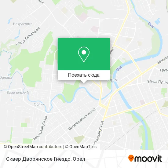 Карта Сквер Дворянское Гнездо