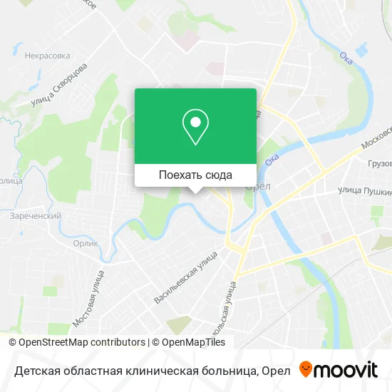 Карта Детская областная клиническая больница