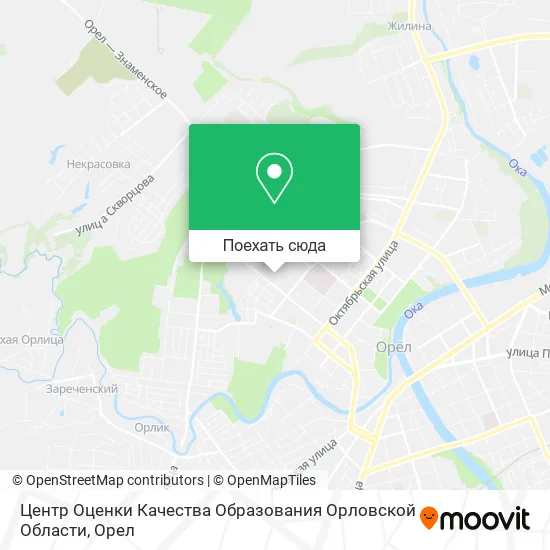 Карта Центр Оценки Качества Образования Орловской Области