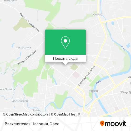 Карта Всехсвятская Часовня