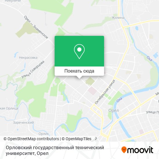 Карта Орловский государственный технический университет