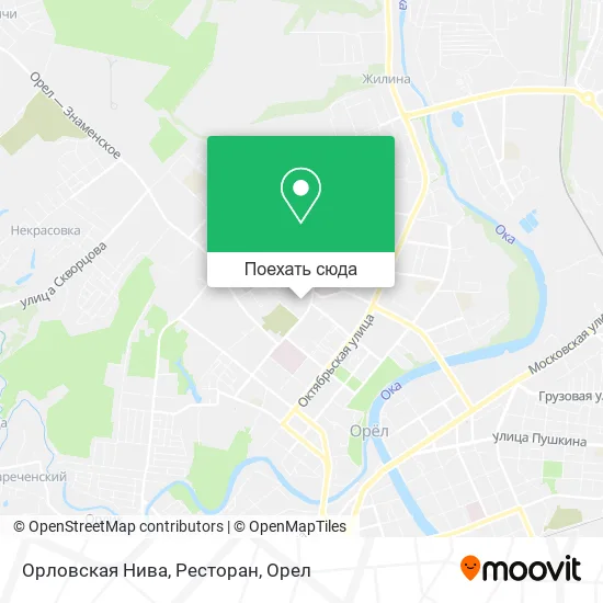 Карта Орловская Нива, Ресторан