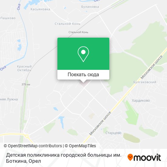 Карта Детская поликлиника городской больницы им. Боткина