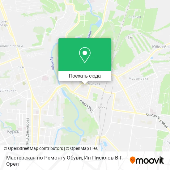 Карта Мастерская по Ремонту Обуви, Ип Писклов В.Г