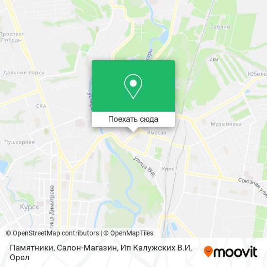 Карта Памятники, Салон-Магазин, Ип Калужских В.И
