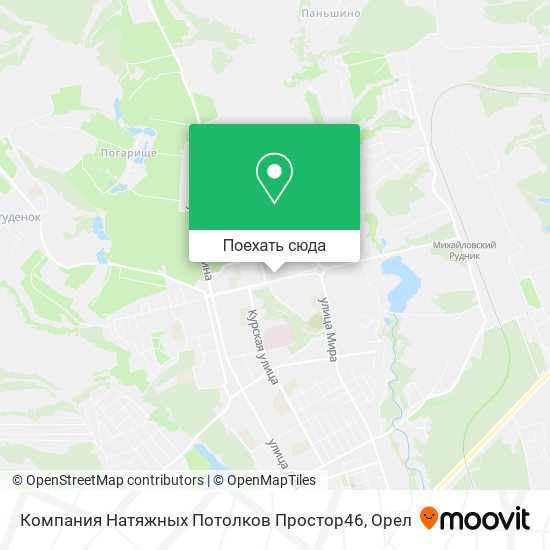 Карта Компания Натяжных Потолков Простор46