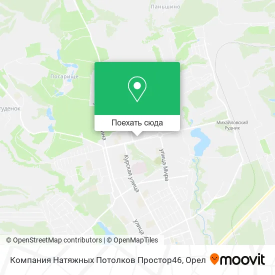 Карта Компания Натяжных Потолков Простор46