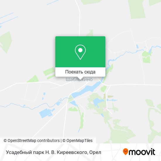 Карта Усадебный парк Н. В. Киреевского