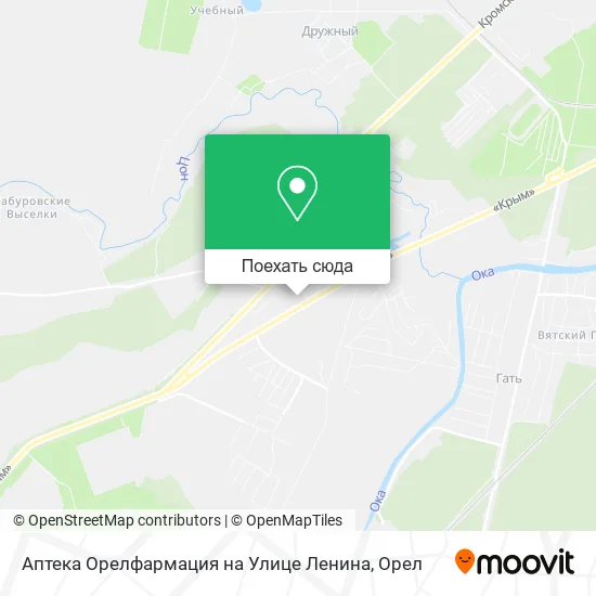 Карта Аптека Орелфармация на Улице Ленина