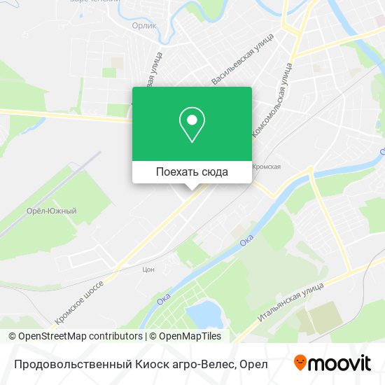 Карта Продовольственный Киоск агро-Велес