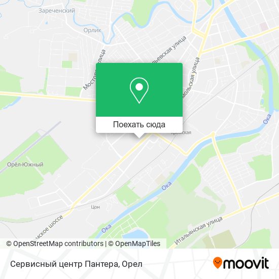 Карта Сервисный центр Пантера