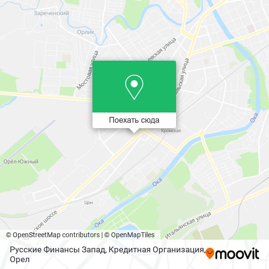 Карта Русские Финансы Запад, Кредитная Организация