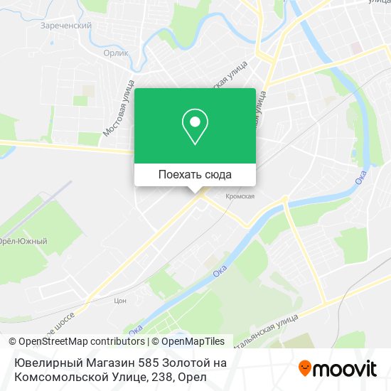 Карта Ювелирный Магазин 585 Золотой на Комсомольской Улице, 238