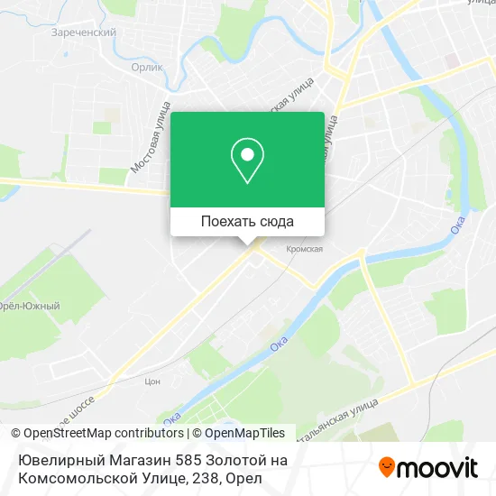 Карта Ювелирный Магазин 585 Золотой на Комсомольской Улице, 238