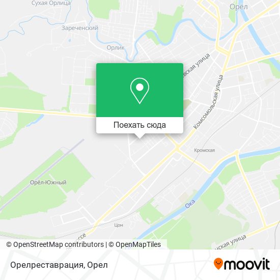 Карта Орелреставрация