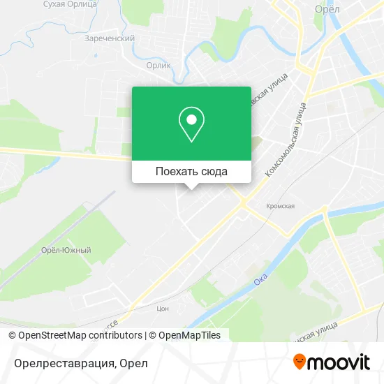 Карта Орелреставрация