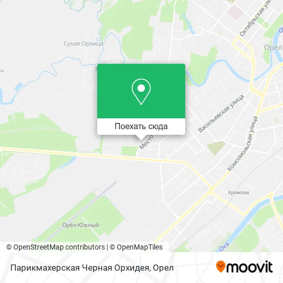 Карта Парикмахерская Черная Орхидея