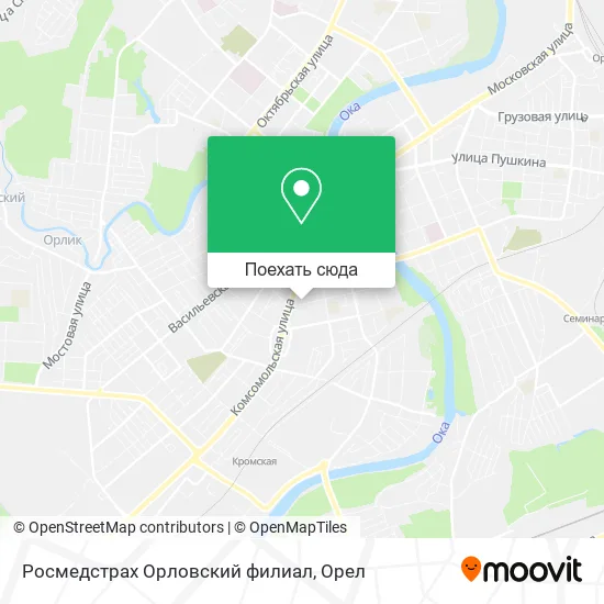 Карта Росмедстрах Орловский филиал