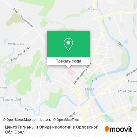 Карта Центр Гигиены и Эпидемиологии в Орловской Обл